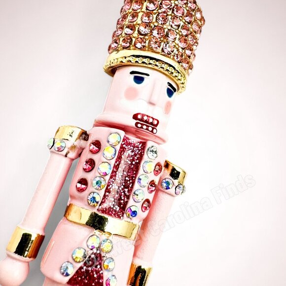 Betsey Johnson Nutcracker Christmas Necklace Pink Holiday Pendant RV $68 NEW - Picture 4 of 5